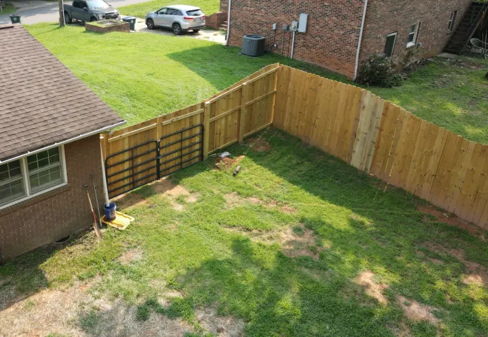wood privacy fence hickory nc